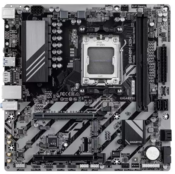 Материнская плата GIGABYTE B840M D2H, AM5, 2xDDR5, PCIe4.0, HDMI, 2xM.2, 2.5Gb LAN, mATX