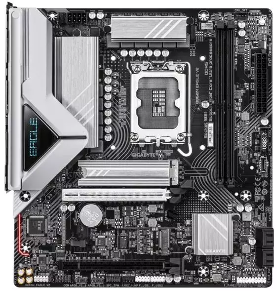 Материнская плата GIGABYTE B860M EAGLE V2, LGA1851, 2xDDR5, PCIe5.0, HDMIDP, 2,5GbE, 2xM.2, mATX