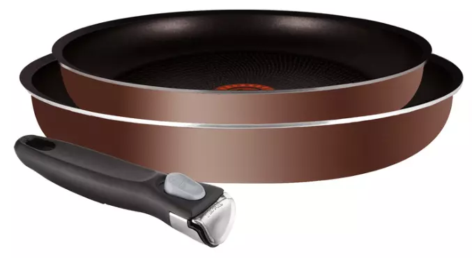 Набор посуды Tefal Ingenio Brown Handle,  (4217820), 3 предмета (24см, 28см)