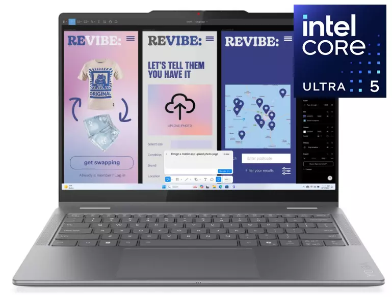 Ноутбук Lenovo Yoga Slim 7 2в1 14ILL10 14" WUXGA Intel® Core™ Ultra 5 226V/16Gb/512Gb/Arc™ Graphics/Luna Grey/Dos (83JQ003GRK)