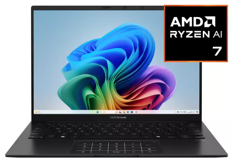 Ноутбук Asus Zenbook 14 UM3406KA-QD233 14" WUXGA OLED 60Hz AMD Ryzen™ AI 7 350/16Gb/SSD 1Tb/AMD Radeon™ Graphics /Jade Black/Dos(90NB14U1-M00E50)