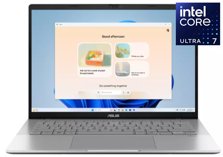 Ноутбук Asus Vivobook S14 S3407CA-LY010 14" WUXGA IPS 60Hz/Intel® Core™ Ultra 7 255H/16Gb/SSD 1TB/Intel® Graphics/Cool Silver/Dos(90NB16J1-M006F0)