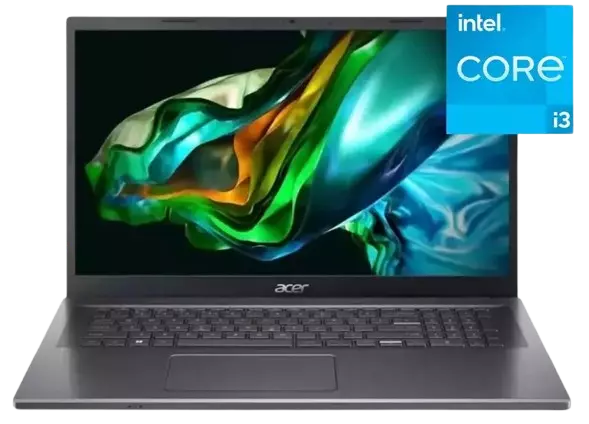 Ноутбук Acer Aspire 5 A517‑58GM‑36GE 17,3" FHD Intel Core i3‑1315U/8Gb/SSD 512Gb/NVIDIA GeForce RTX 2050 4 Gb/Obsidian Black/Dos(NX.KJPER.001)