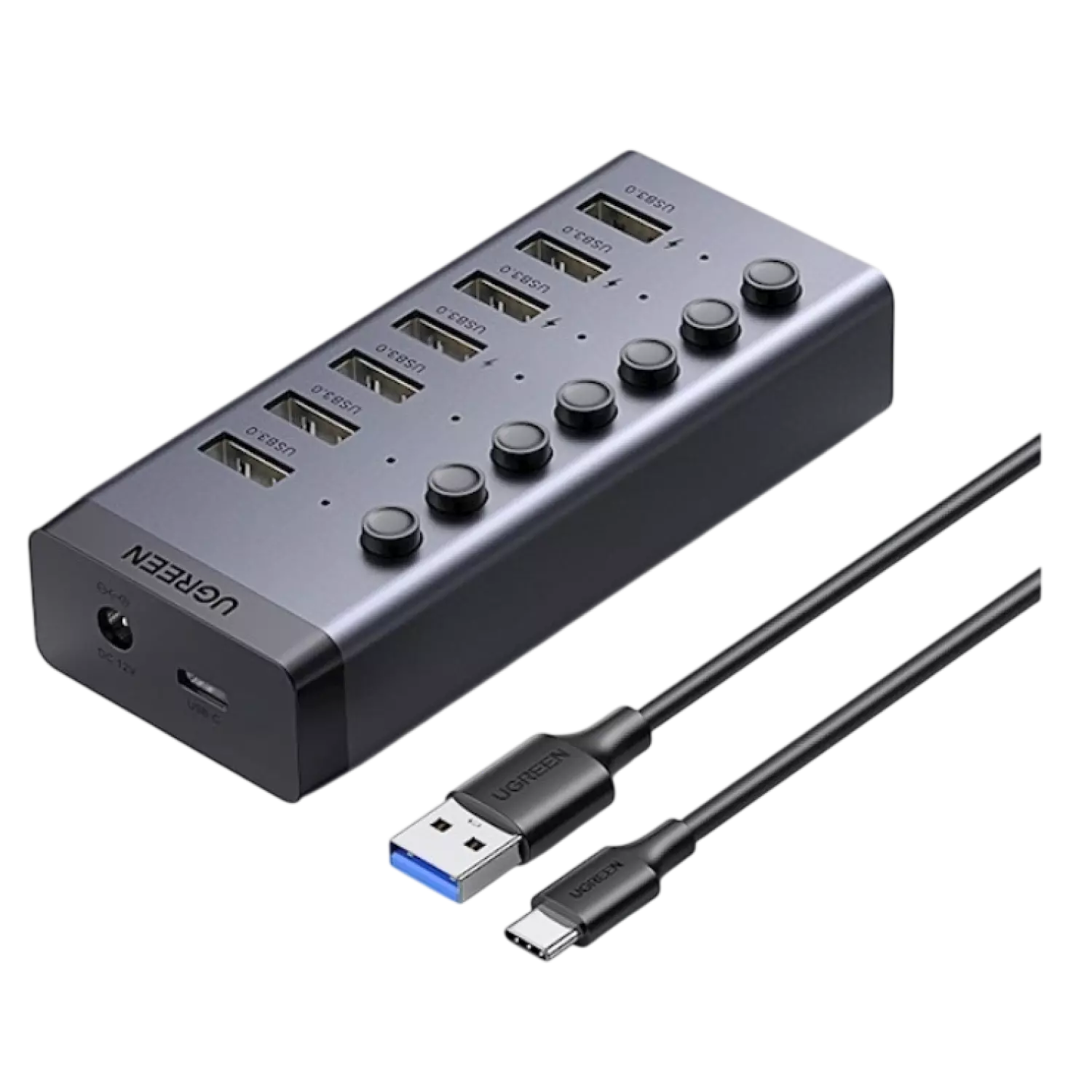 USB 3.0 HUB 7 port   доп.питание CM481 (90307) UGREEN