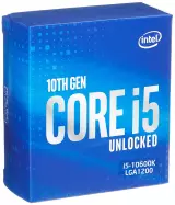 Процессор CPU Intel Core i5-10600K 4,1GHz (4,8GHz) 12Mb 6/12 Comet Lake Intel® UHD 630 125W FCLGA1200 Tray