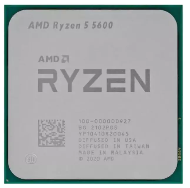 Процессор AMD Ryzen 5 5600 3,5Гц (4,4ГГц Turbo) AM4 7nm 6/12 3Mb L3 32Mb 65W OEM