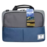 Сумка для ноутбука QAZAQ TOURISTER QT-004, 16",  синяя с серым