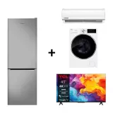 Комплект «Теплый уют» Холодильник Hansa FR185L322X1, Телевизор TCL 43V6B, Стиральная машина Hansa WHG8140W,  Кондиционер on/off Hansa ACS-09W55