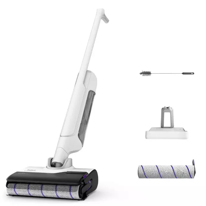 Вертикальный моющий пылесосTefal X-Clean 10, White (GF7540FO), Самоочистка, 200 Вт,60 мин
