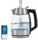 Чайник электрический Polaris PWK-1841CGLD WIFI IQ Home, Silver (19370), 2200 Вт, Стекло, 1,8 л