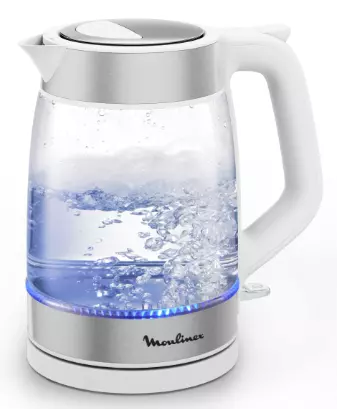Чайник электрический Moulinex , White (BY6R5130), 2200 Вт, 1,7л, стекло