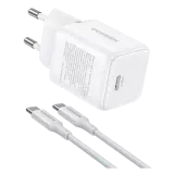 Зарядное устройство UGREEN, 30W, QC4.0/PD3.0, Gan X, Кабель 1м, X513 (65013), белый