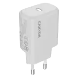 Сетевое зарядное устройство Canyon OnCharge 200, 20W 1xPD EU, White