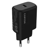Сетевое зарядное устройство Canyon OnCharge 200, 20W 1xPD EU, Black