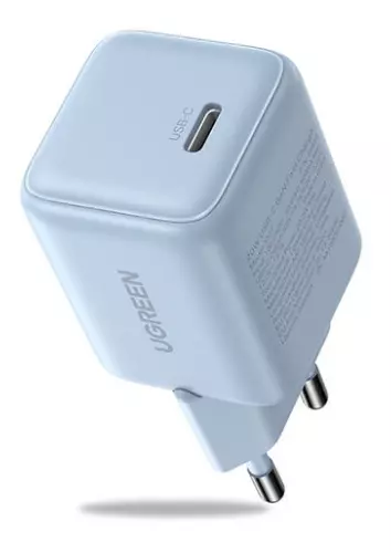 Зарядное устройство UGREEN на 1xUSB C, 20W, QC4.0/PD3.0, Gan X, X512, Голубой (55555)
