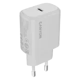 Сетевое зарядное устройство Canyon OnCharge 250, 25W 1xPD EU, White