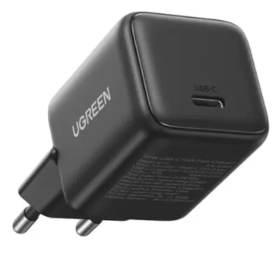 Зарядное устройство UGREEN 1xUSB-C, 20W, QC4.0/PD3.0, Gan X, X512, Серый (55528)